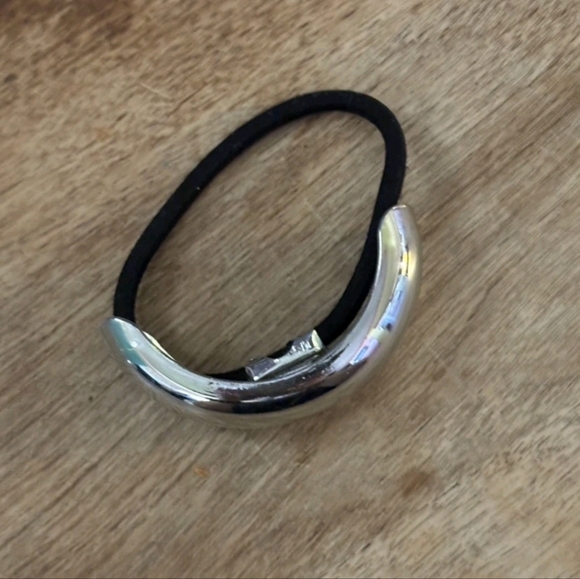 Silver metal geometric hair clip; nwot - Picture 4 of 6